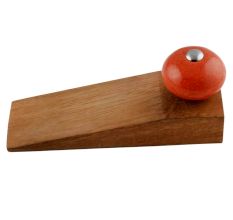 2 Pieces Orange Black Crackle Wooden Door Stopper
